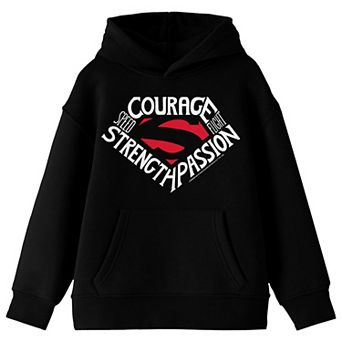 Boys 8-20 DC Comics Superman "Courage, Strength, Passion" Graphic Hoodie