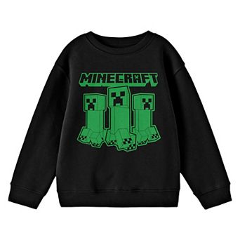 Boy's 8-20 Minecraft Creepers With Logo Long Sleeve