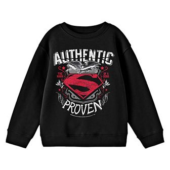 Boy's 8-20 DC Comics Superman Authentic Proven Long Sleeve
