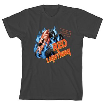 Boy's 8-20 Trucks Red Lightning Graphic Tee