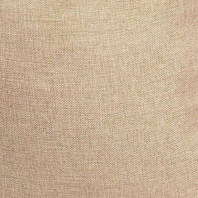 Millihome Beige Faux Linen Whip Stitch Throw Pillow
