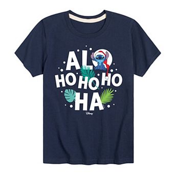 Disney's Lilo & Stitch Boys 8-20 Alo Ho Ho Ho Ha Graphic Tee