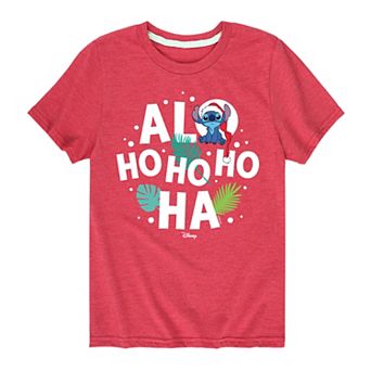 Disney's Lilo & Stitch Boys 8-20 Alo Ho Ho Ho Ha Graphic Tee