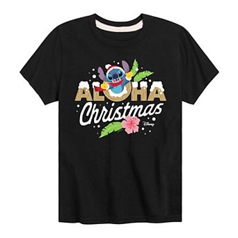 Disney's Lilo & Stitch Boys 8-20 Aloha Christmas Graphic Tee