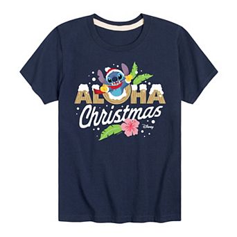 Disney's Lilo & Stitch Boys 8-20 Aloha Christmas Graphic Tee