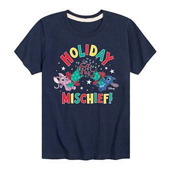 Disney's Lilo & Stitch Boys 8-20 Holiday Mischief Graphic Tee