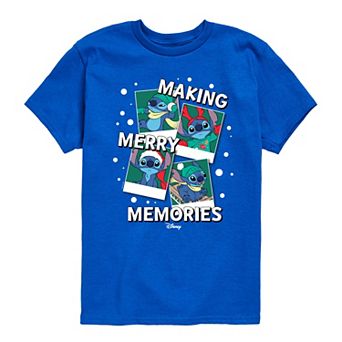 Disney's Lilo & Stitch Boys 8-20 Making Merry Memories Graphic Tee