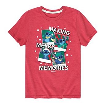 Disney's Lilo & Stitch Boys 8-20 Making Merry Memories Graphic Tee