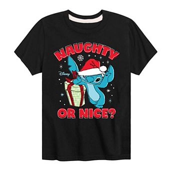 Disney's Lilo & Stitch Boys 8-20 Naughty Or Nice Graphic Tee
