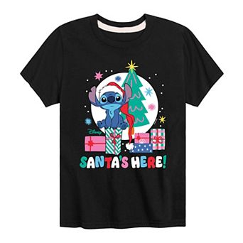 Disney's Lilo & Stitch Boys 8-20 Santa's Here Graphic Tee