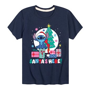 Disney's Lilo & Stitch Boys 8-20 Santa's Here Graphic Tee