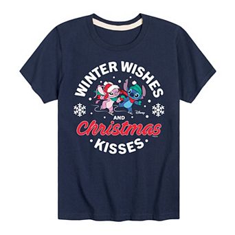 Disney's Lilo & Stitch Boys 8-20 Winter Wishes Graphic Tee