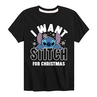 Disney's Lilo & Stitch Boys 8-20 A Stitch Boys 8-20 For Christmas Graphic Tee