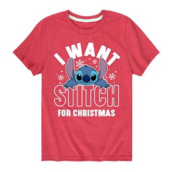 Disney's Lilo & Stitch Boys 8-20 A Stitch Boys 8-20 For Christmas Graphic Tee