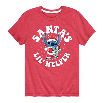 Disney's Lilo & Stitch Boys 8-20 Santa's Lil Helper Graphic Tee
