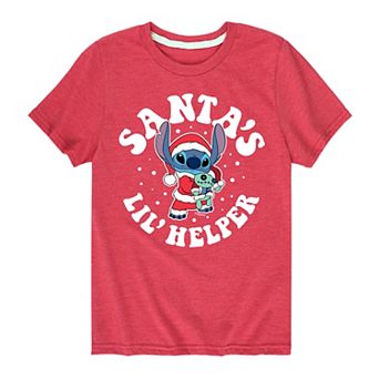 Disney's Lilo & Stitch Boys 8-20 Santa's Lil Helper Graphic Tee