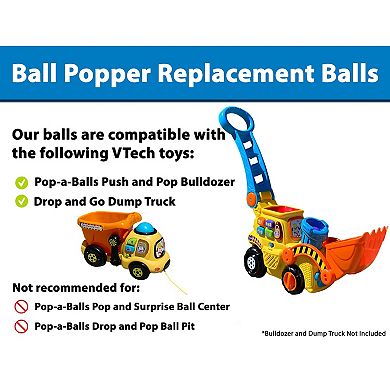 Replacement Ball Set For Vtech Pop-a-balls Push And Pop Bulldozer Toy