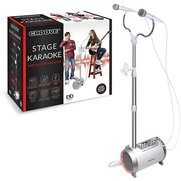 Portable Karaoke Machine with 2 Microphones and Wireless Connectivity