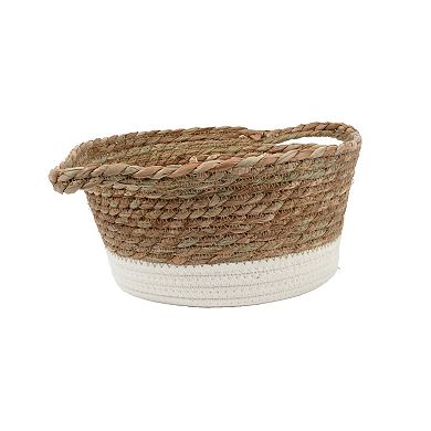 New View Gifts & Accessories Natural Rope Basket - White