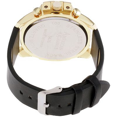 AMERICAN EXCHANGE MEN\'S WATCH Black Strap Gold Tone Accent Macy\'s Featured NEW American Exchange Men main image 3