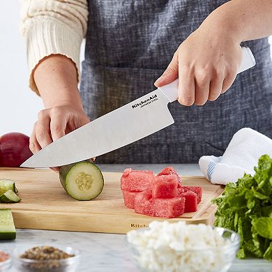 KitchenAid Classic 7-Piece White Two-Tone Block Set