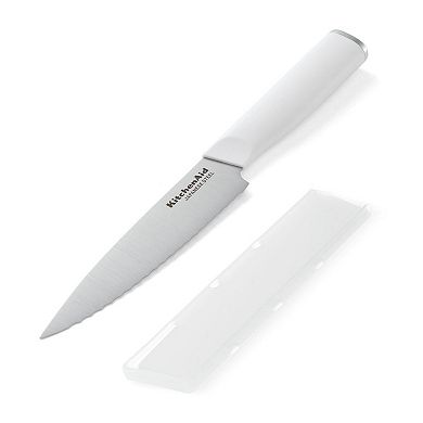 KitchenAid® Classic 5.5-in Serrated Utility Knife with Custom-Fit Blade Cover KE55LSKOHWHMJ
