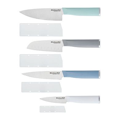 KitchenAid® 4-Piece High-Carbon Stainless Steel Knife Set with Custom-Fit Blade Covers