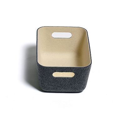 Folden Lane Molded Felt Basket - Small Dark Grey