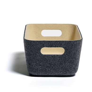Folden Lane Molded Felt Basket - Small Dark Grey