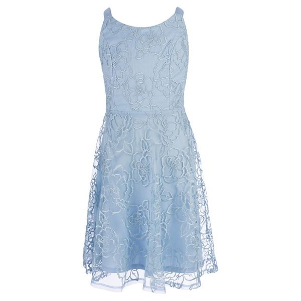 Girls 7-16 Speechless Floral Embroidered Tulle Dress