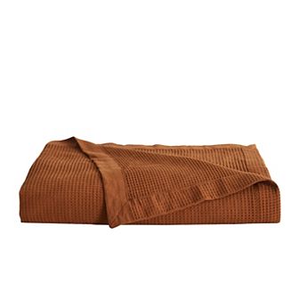 Madelinen Waffle Weave Knit Blanket