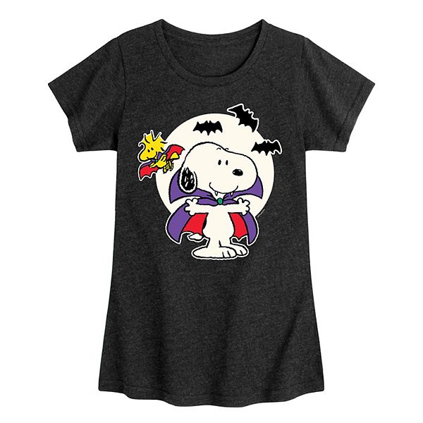 Girls Peanuts Snoopy Vampire Graphic Tee