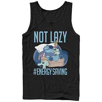 Disney's Lilo & Stitch Men's Not Lazy Energy Saving Graphic Tank Top