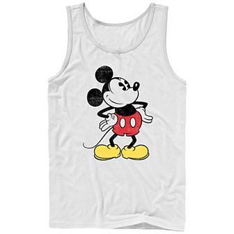 Disney's Mickey Mouse Men's Vintage Style Graphic Tank Top