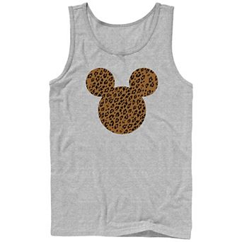 Disney's Mickey Mouse Men's Cheetah Print Head Graphic Tank Top