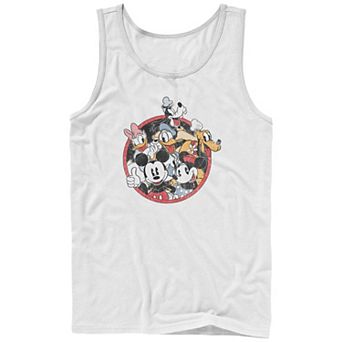 Disney's Mickey Mouse And Friends Men's Retro Badge Graphic Tank Top