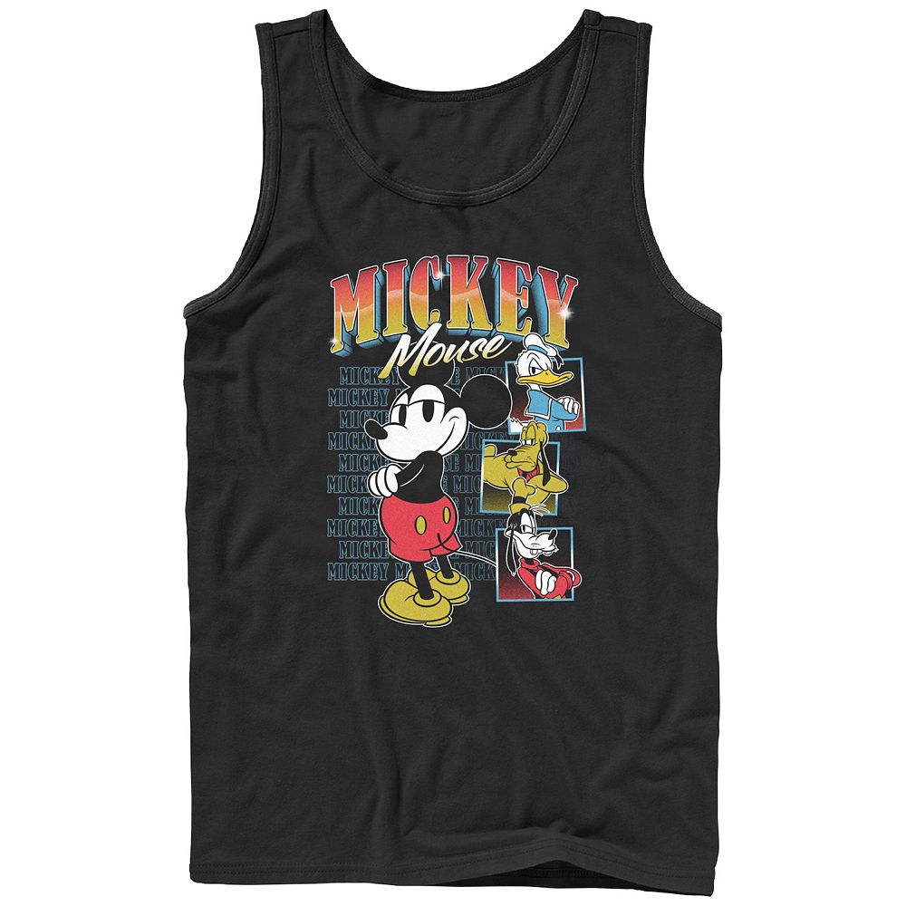 Tan Knit Mickey Graphic Tank Top by Kennington