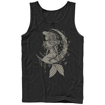 Disney's The Little Mermaid Men's Sitting On The Moon Graphic Tank Top