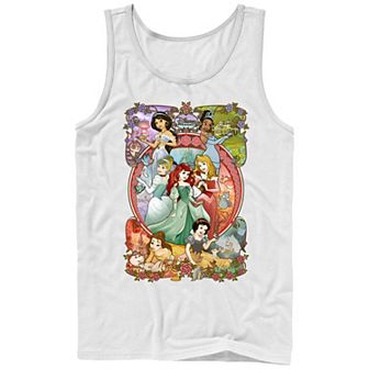 Men's Disney Princesses Vignettes Graphic Tank Top
