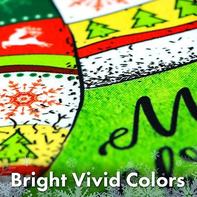 G128 Garden Flag Merry Christmas Mittens