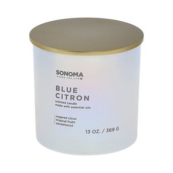 Sonoma Goods For Life® 13-oz. 3-Wick Blue Citron Brights Candle Jar