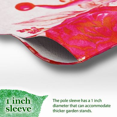 G128 Garden Flag Home Vday Gnome Holding Love Sign 12"x18" Blockout