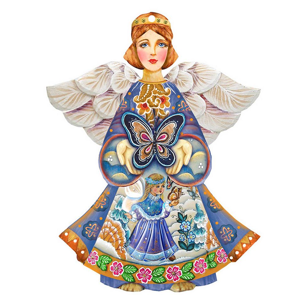 Butterfly Spring Angel 24-Inch Handcrafted Wooden Door Decor by G ...