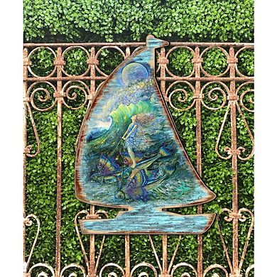Surfers Dream Coastal 24-Inch Handcrafted Wooden Door Decor by ...