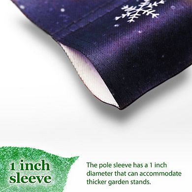 G128 Garden Flag Welcome Cozy Owls with Scarves 12"x18" Blockout