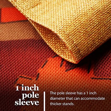 G128 Garden Flag Happy Fall Pumpkins in Truck Bed 12"x18" Burlap