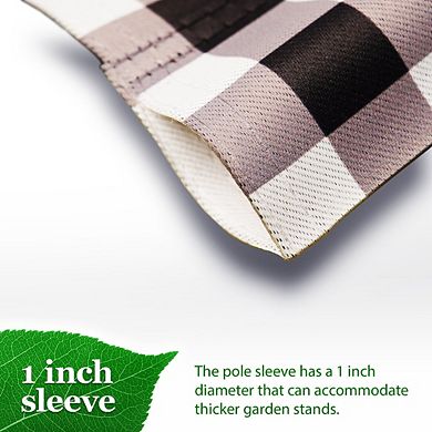 G128 Garden Flag Welcome Bird with Fruit Wreath 12"x18" Blockout