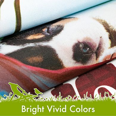 G128 Garden Flag Welcome Sleeping Puppy 12"x18" 150D