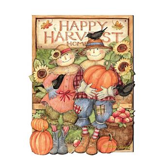 Happy Harvest Couple Halloween 24-Inch Door Decor by Susan Winget - Thanksgiving Halloween Decor