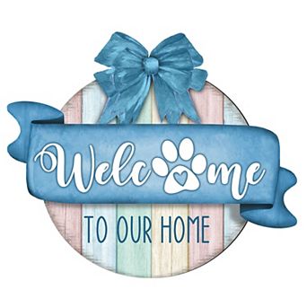 Dog Lover Porch Wreath 19-Inch Handcrafted Wooden Door Décor by G. DeBrekht - Pet Lovers Décor